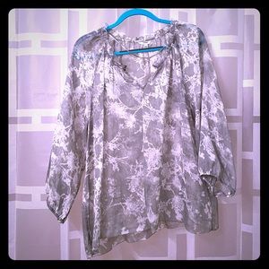 Sonoma sheer tunic size XL sea foam floral